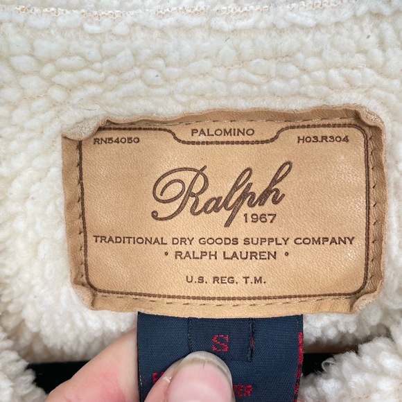 Ralph Lauren Women's Chic Edgy Moto Biker Faux Shearling Vintage Jacket Size S - Picture 8 of 11